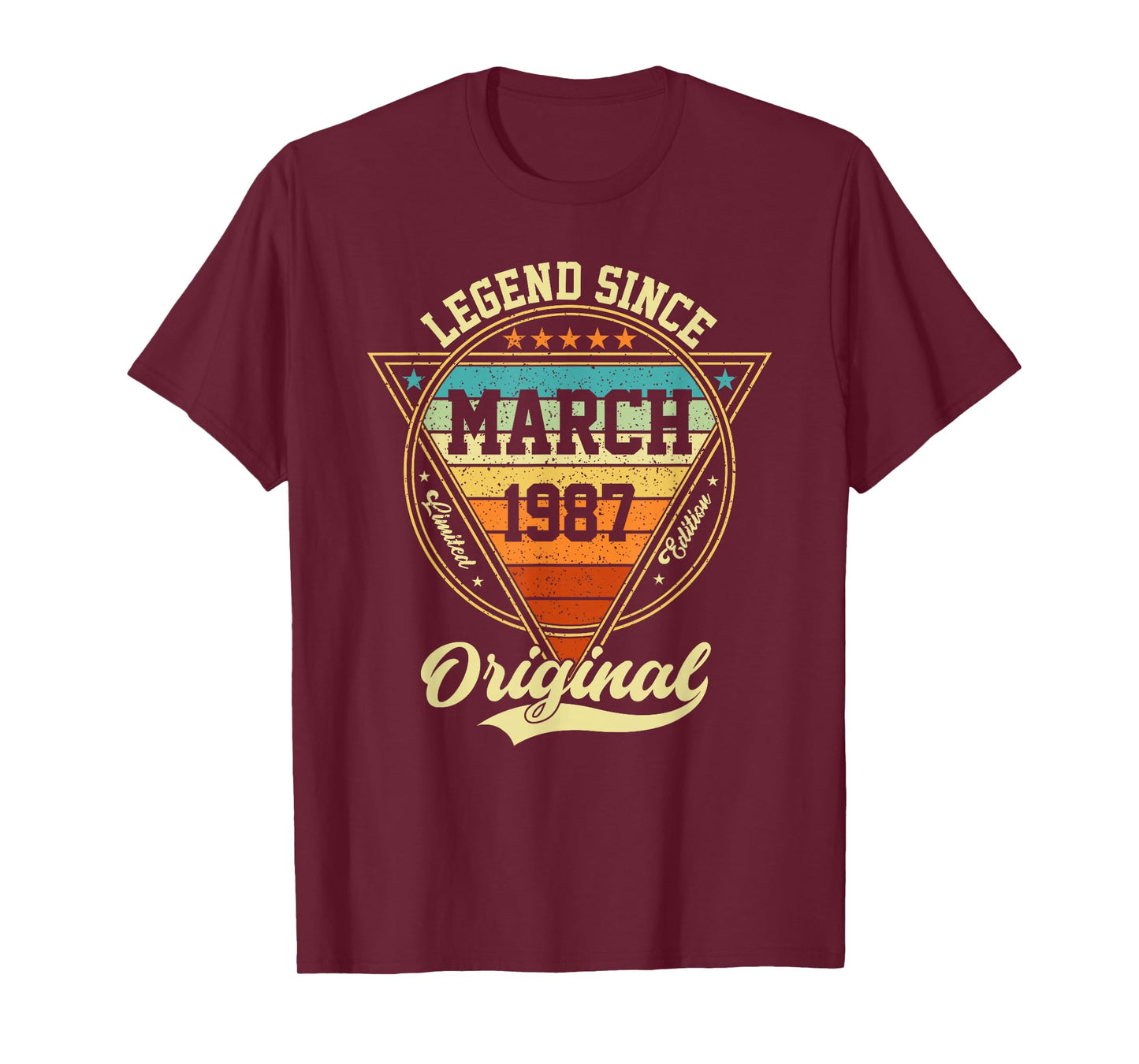 Vintage 39th Birthday Legend Since March 1987 T-Shirt
