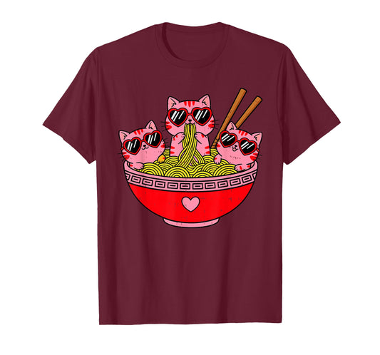 Cat Kitten Valentine Anime Valentines Day for Kid Boys Girls T-Shirt