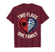 Two Flags One Family Albanian Greek Roots Greece Albania T-Shirt