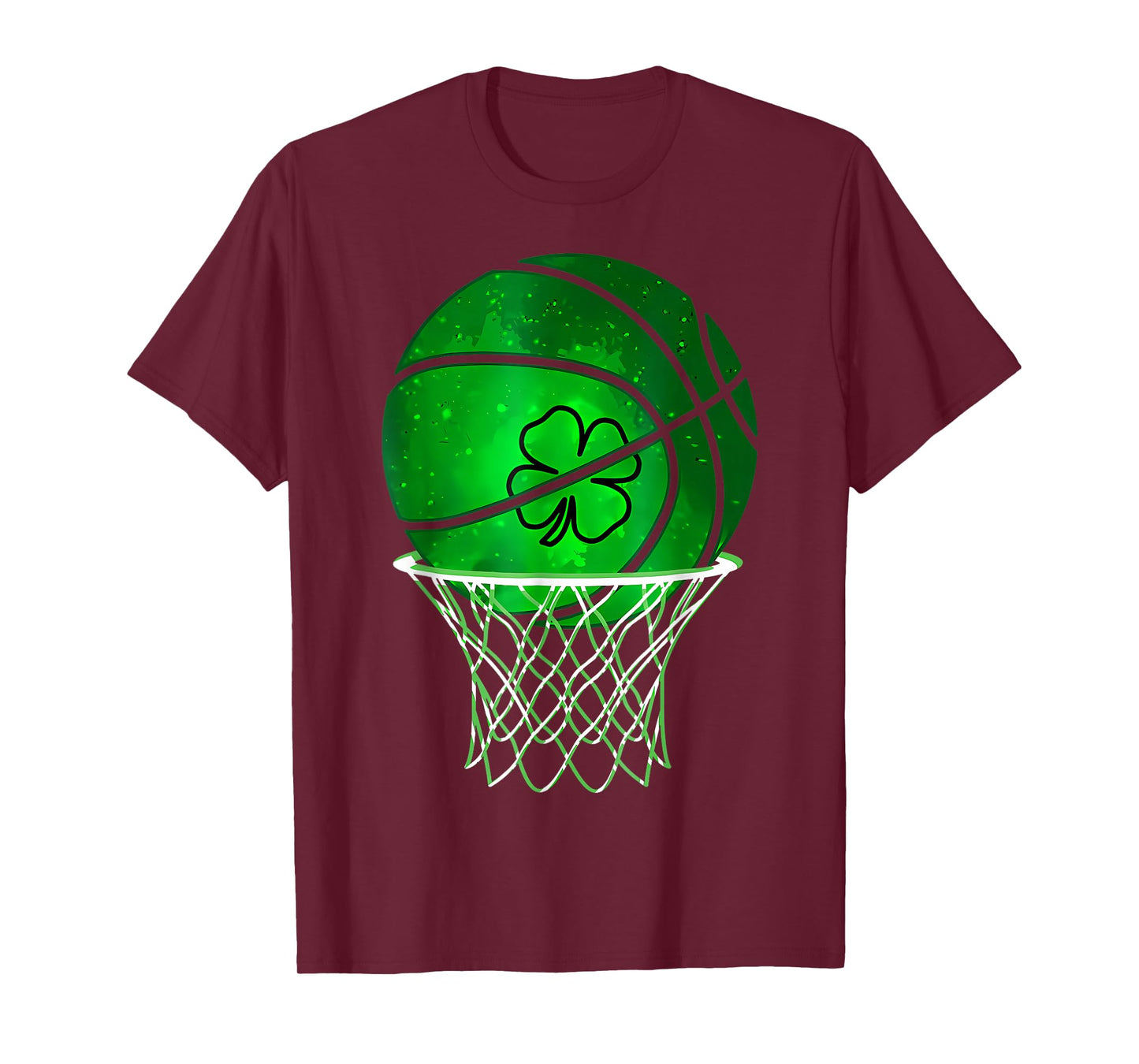 Basketball Shamrock Lucky Clover Irish St Patrick's Day Boys T-Shirt