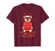 My Dog is My Valentine American Bulldog Heart Glasses Funny T-Shirt