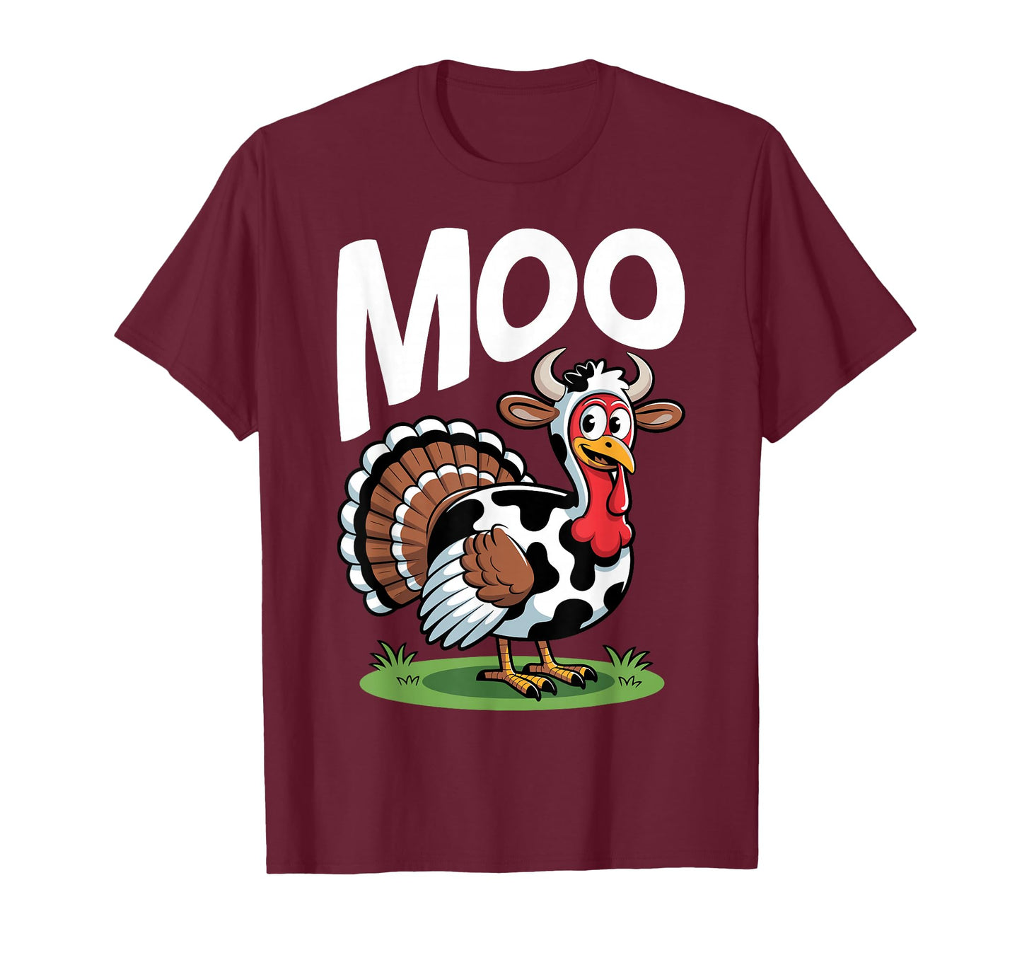 Turkey Moo Funny Thanksgiving Turkey Face Autumn T-Shirt
