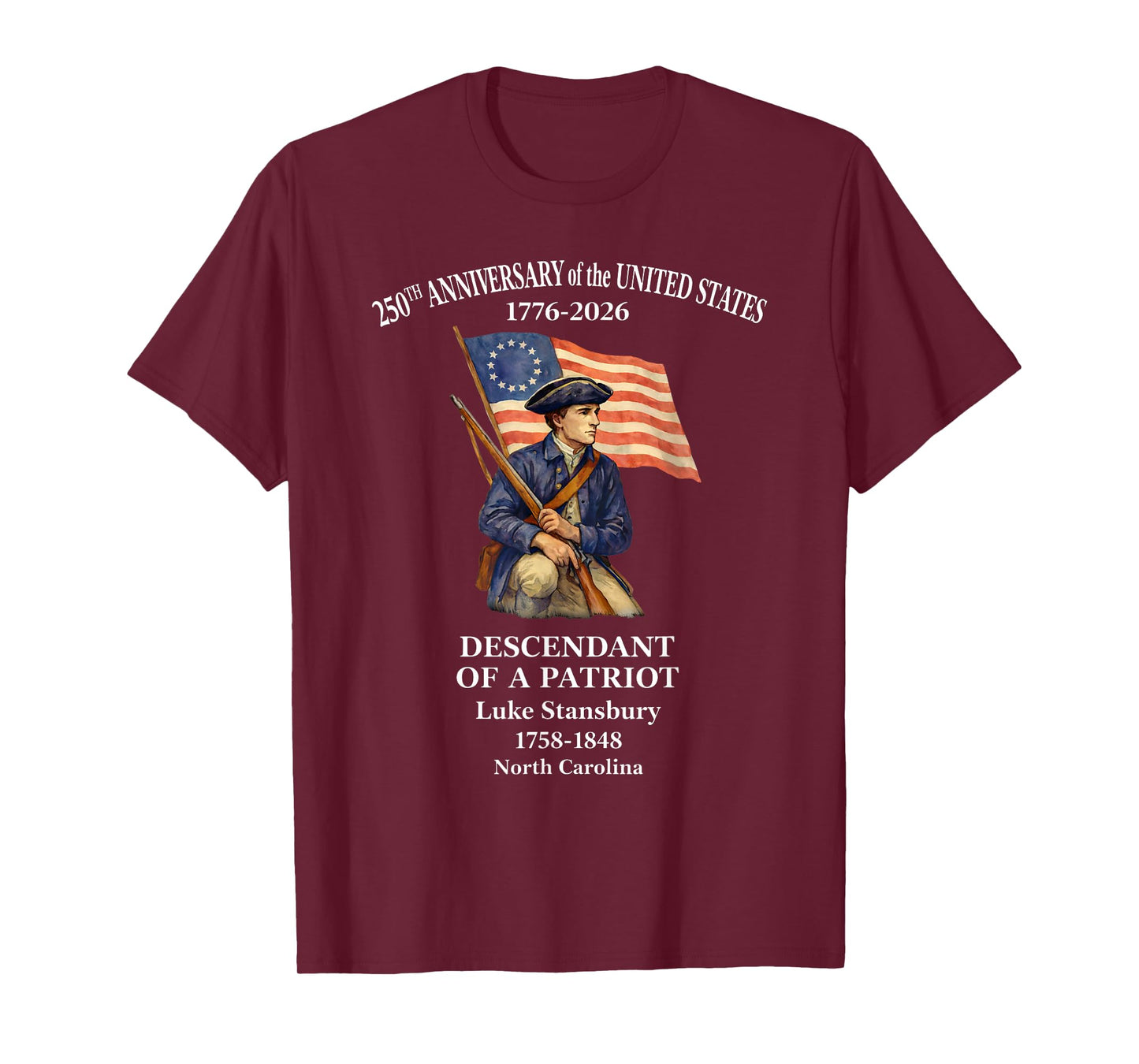 Descendant of a Patriot 250th Anniversary USA T-Shirt