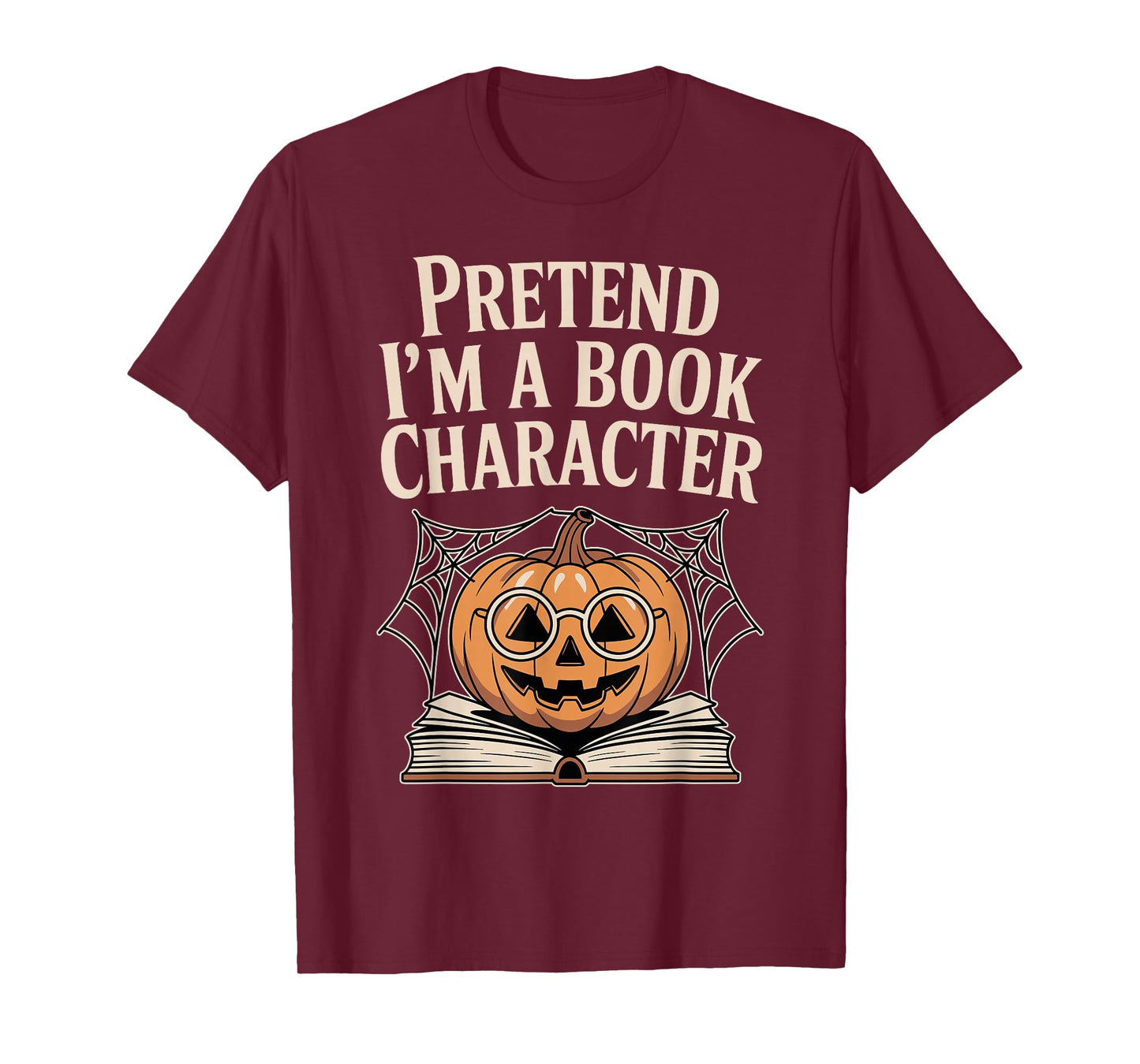 Pretend I'm A Book Character Costumes Kids Halloween Pumpkin T-Shirt