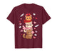Valentine Cat Happy Meowentines Heart Valentines Cat Lover T-Shirt