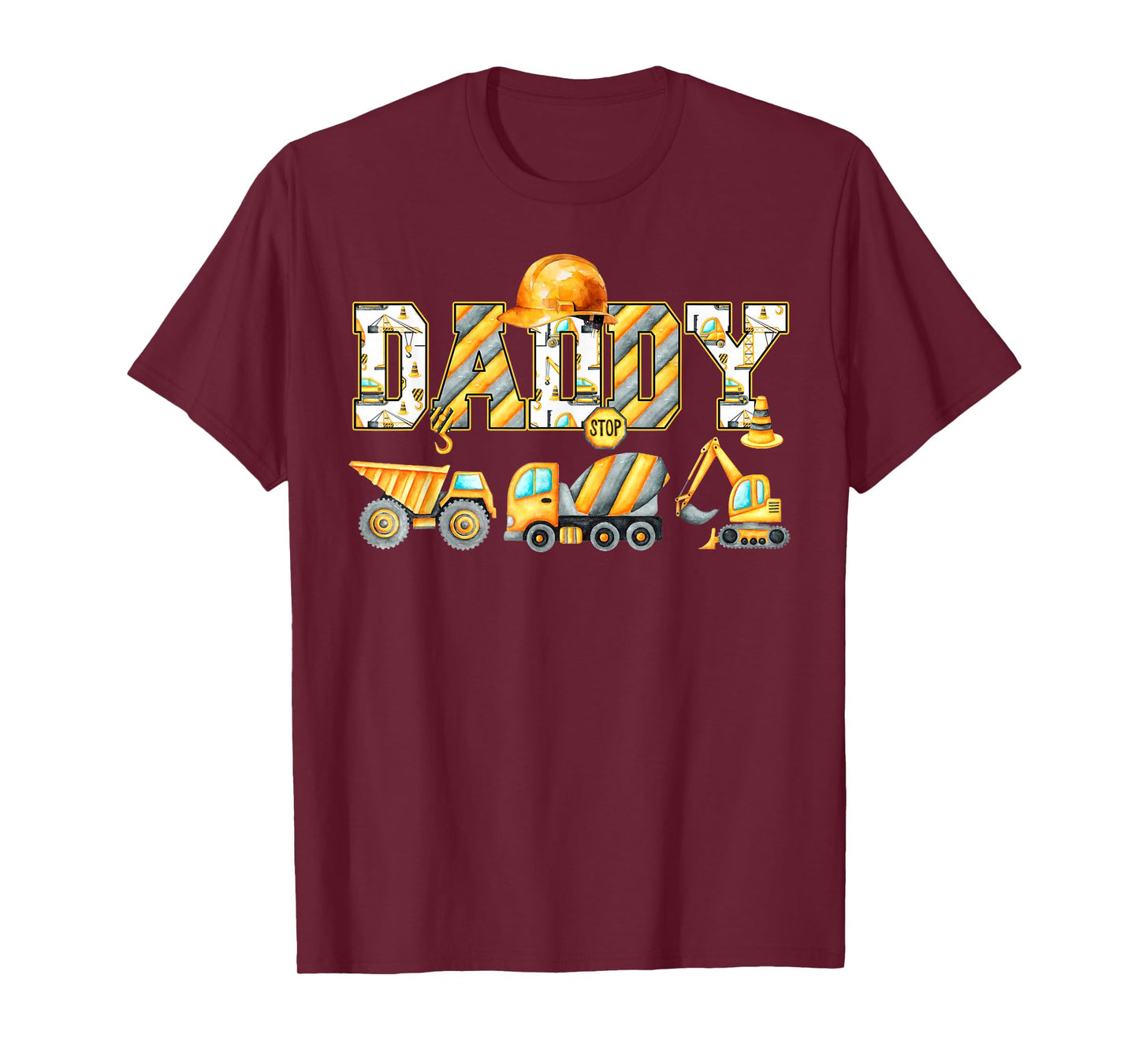 Funny Daddy Construction Excavator Kids Matching Family T-Shirt