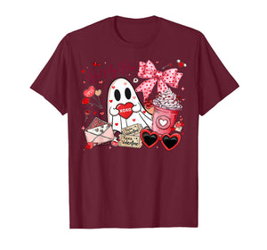 Preppy Be My Boo XOXO Ghost Coquette Bow Valentine's Day T-Shirt