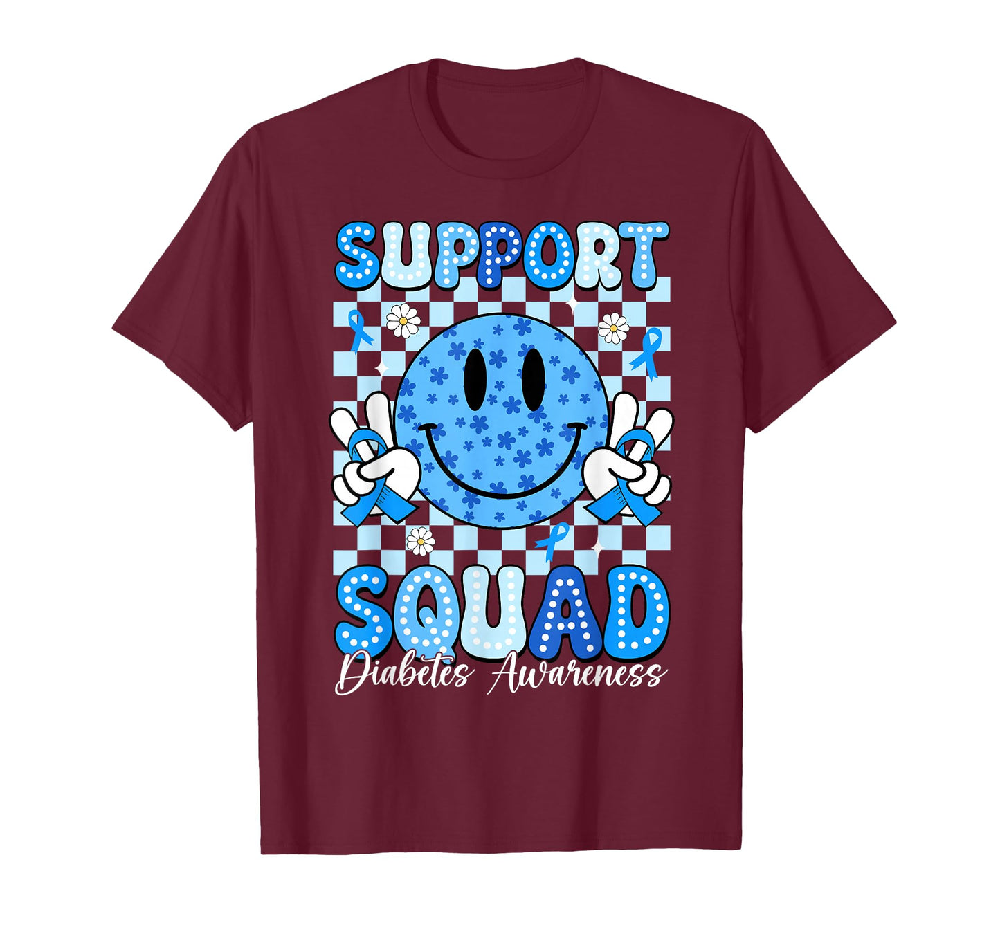 in November We Wear Blue Diabetes Awareness Support Squad T-Shirt