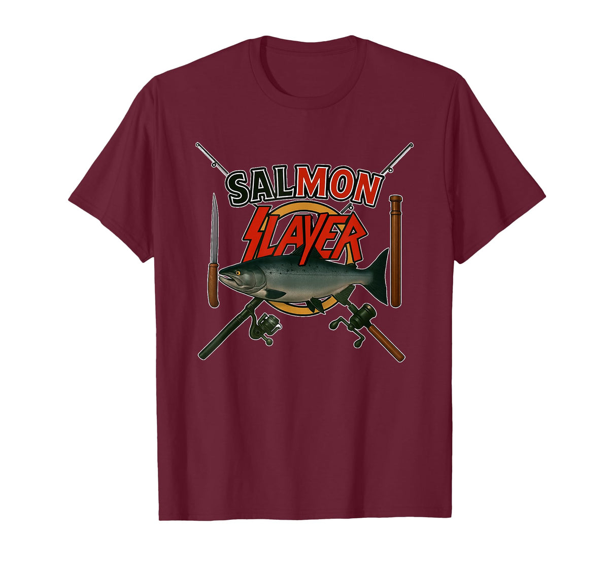 The Salmon Slayer Steelhead and Salmon Fishing T-Shirt