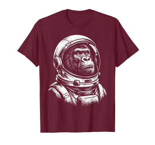 Vintage Astronaut Gorilla Space Cosmonaut Animal T-Shirt