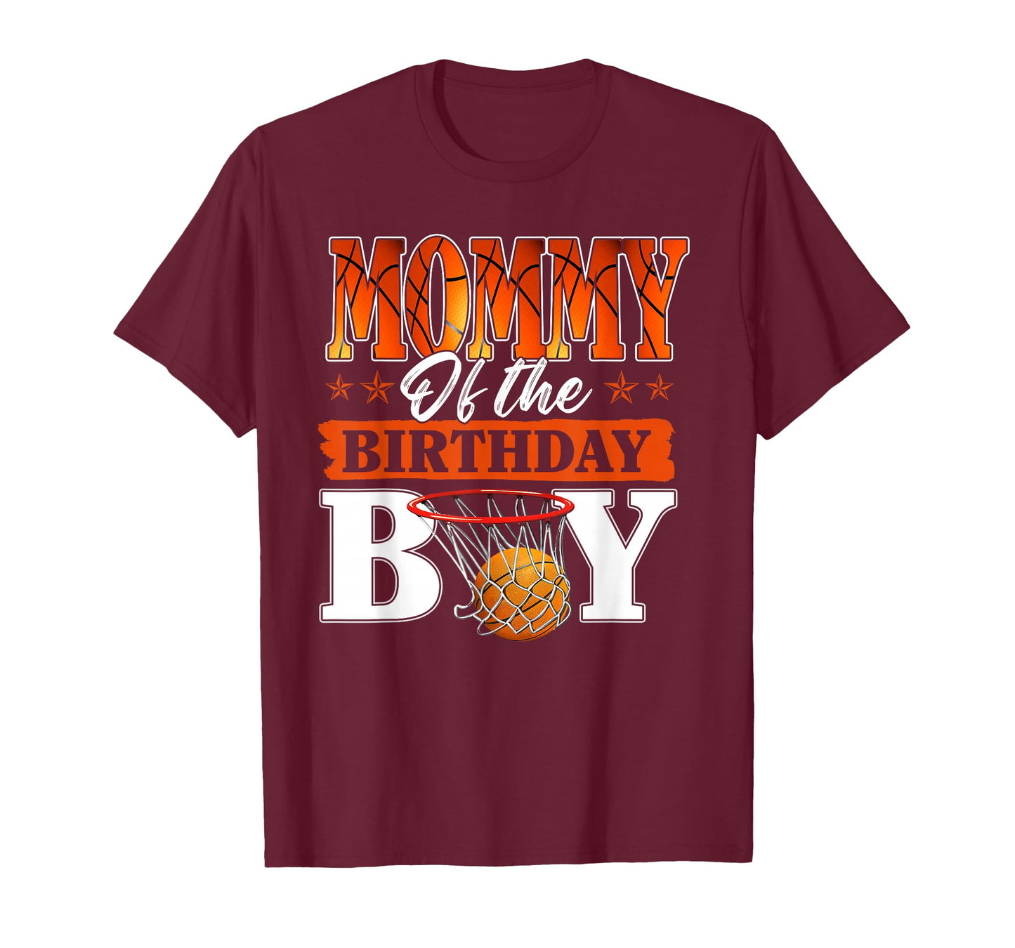 Basketball Mommy of The Birthday Boy Family Matching T-Shirt