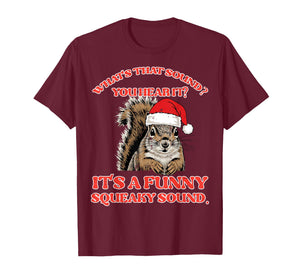 Christmas Squirrel Squeaky Sound Funny Xmas Men Women Kids T-Shirt