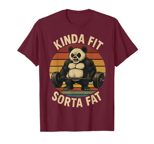 Kinda Fit Sorta Fat Retro Gym Gift for Men Women Kids T-Shirt