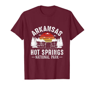 Arkansas Hot Springs National Park Retro Sunset Travel T-Shirt