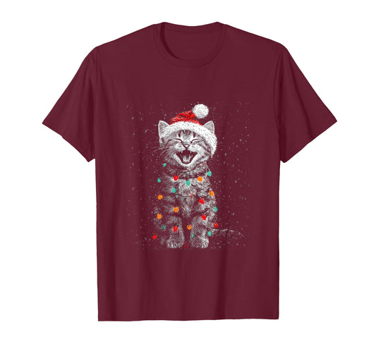Christmas Funny Cat T-Shirt