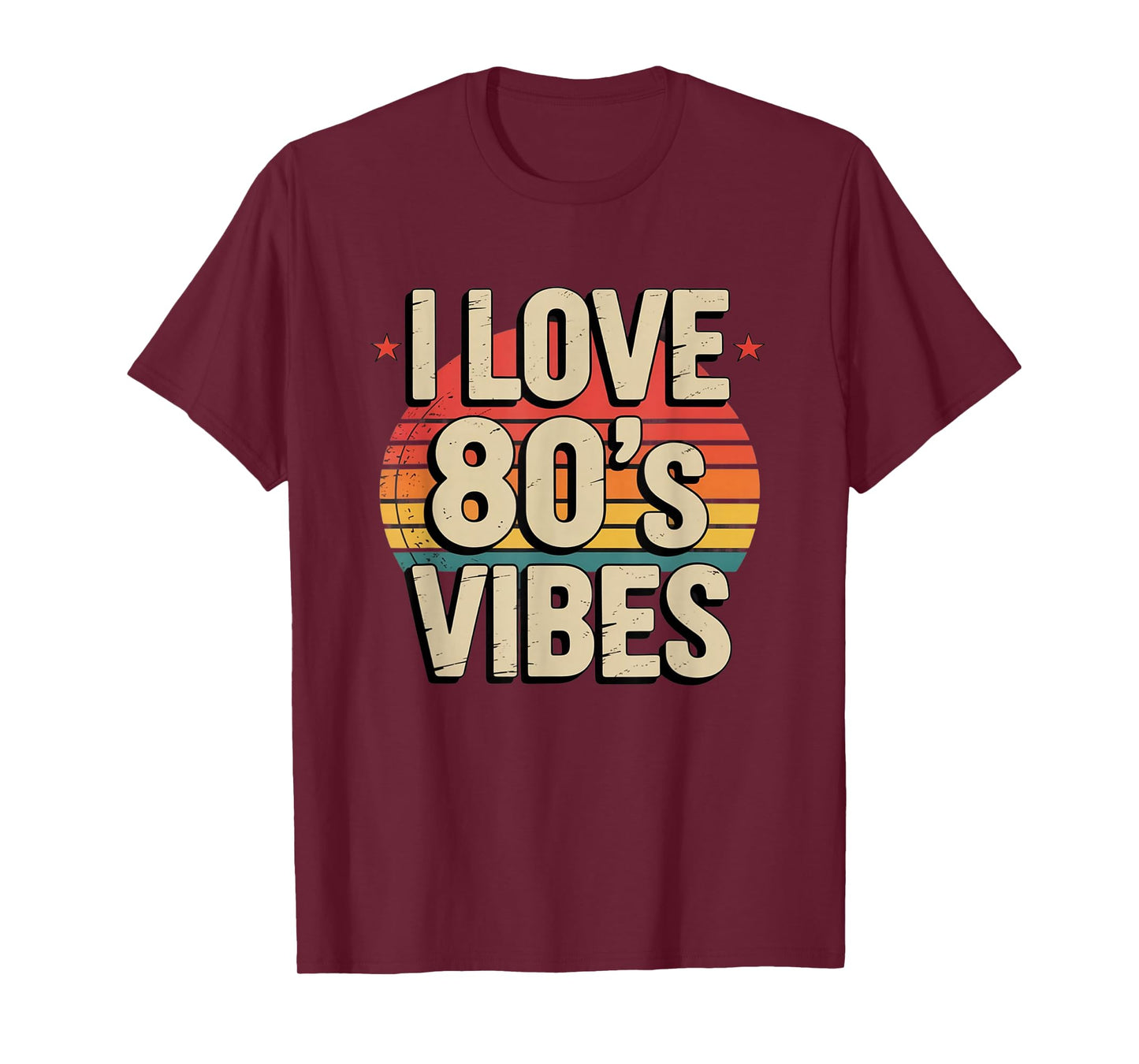 I Love 80’s Vibes Retro 80s Style Vintage Sunset Nostalgia T-Shirt