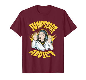 Jumpscare Addict - Retro Pop Art Horror Movie Fan T-Shirt
