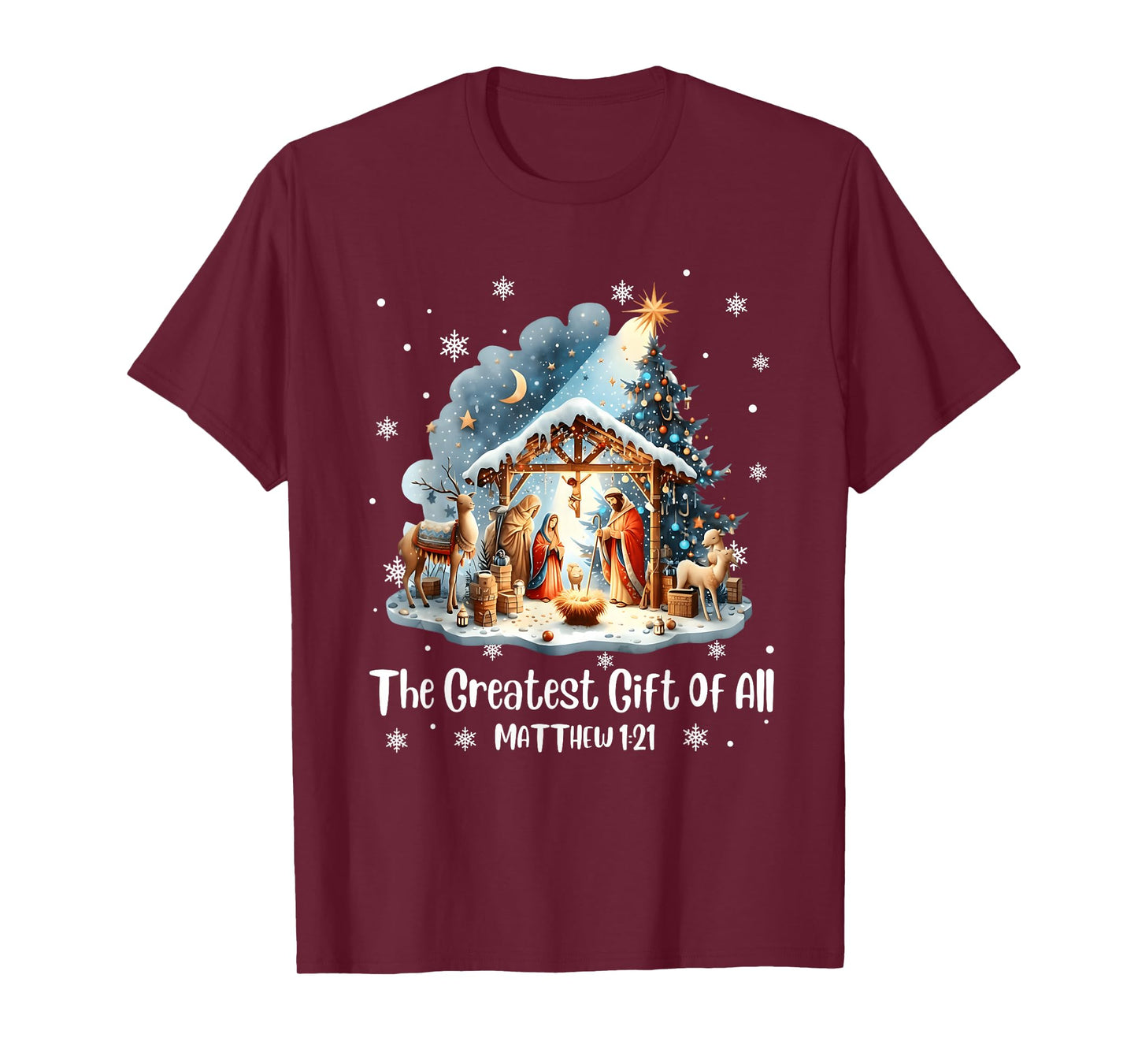 The Greatest Gift for All Christmas Nativity Jesus Christian T-Shirt
