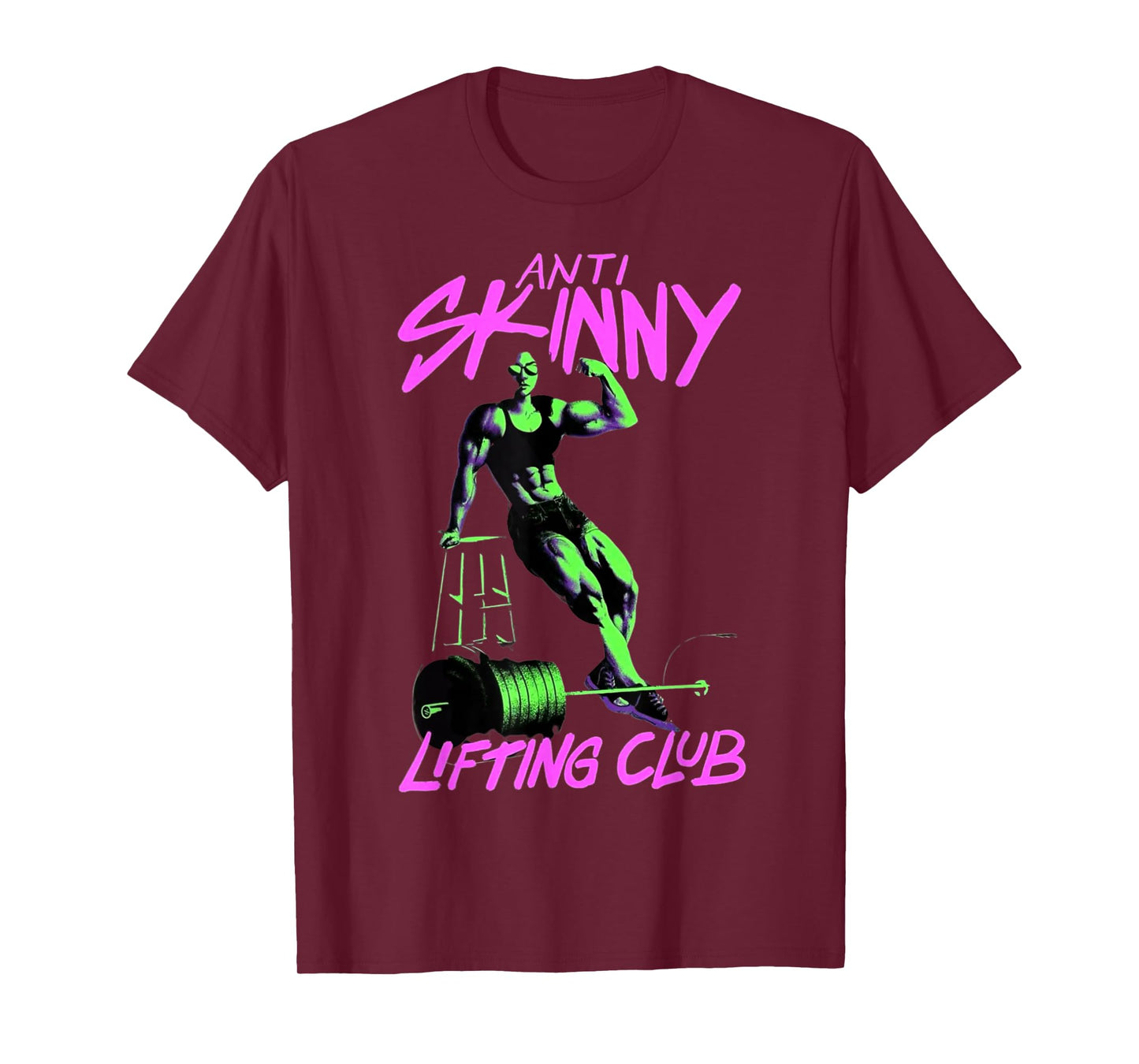 Anti Skinny Liftiing Club Gym Weightlifting Bodybuilding T-Shirt