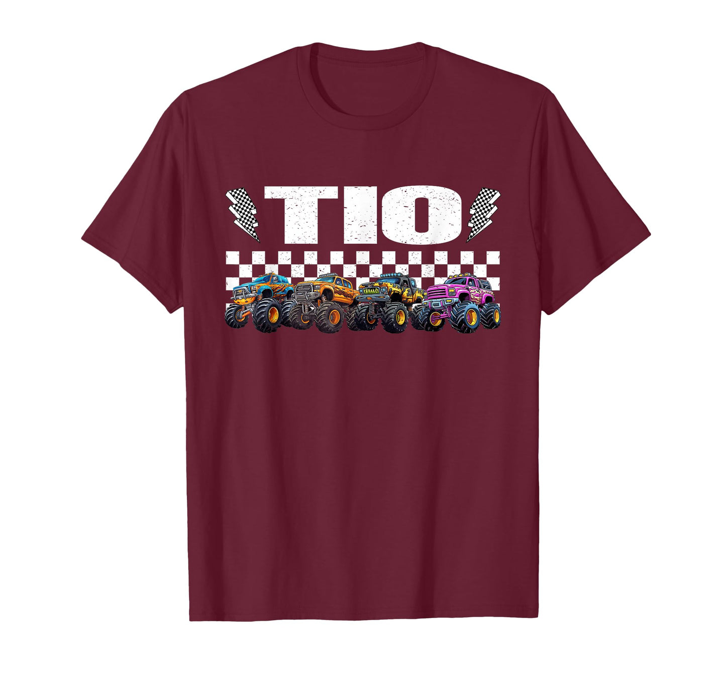 TIO Retro Monster Truck Family Crew Birthday Matching T-Shirt