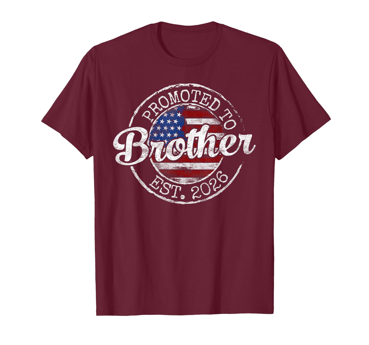 Promoted to Brother Est 2026 Stamp First Time Bro to Be T-Shirt