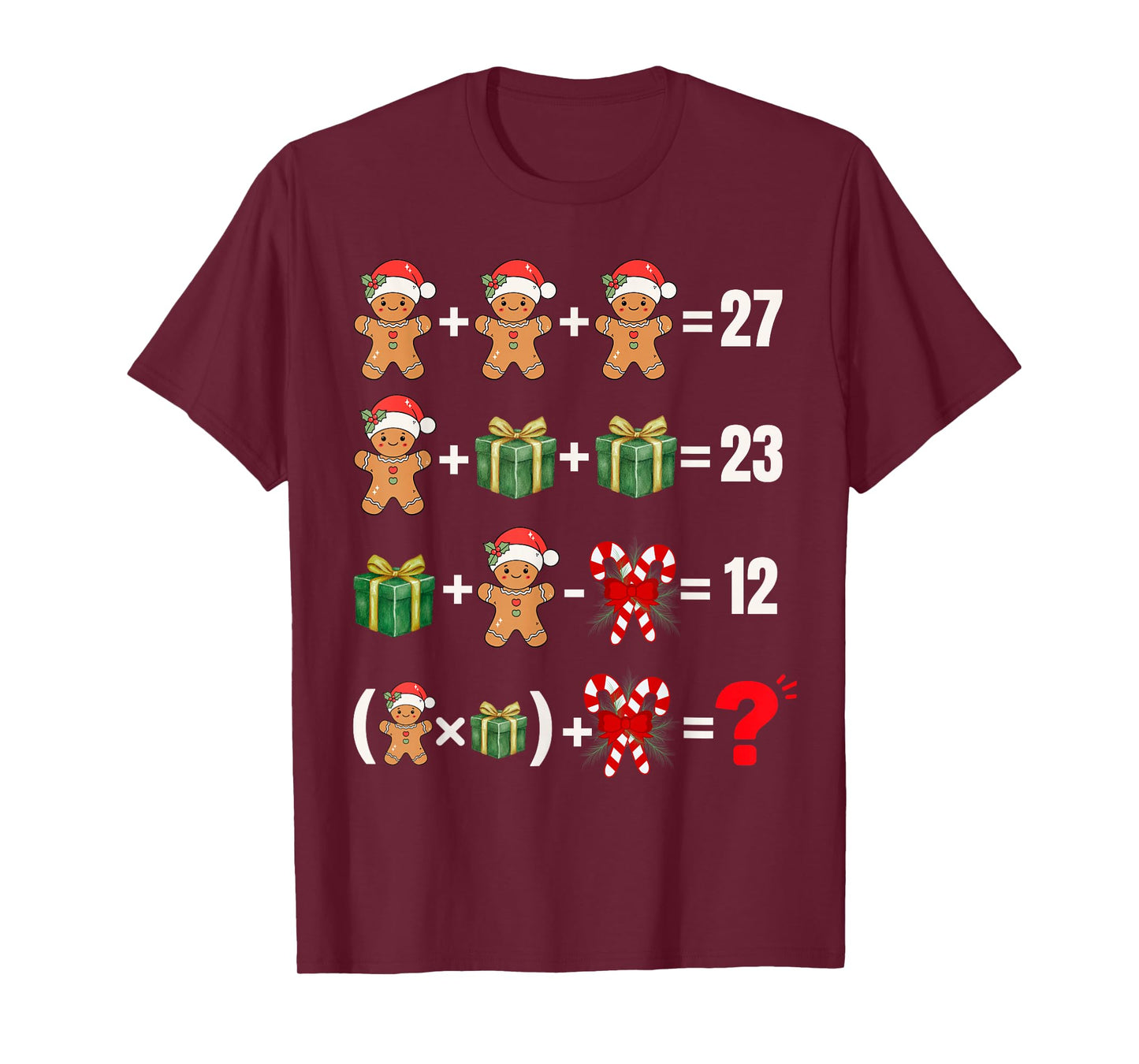 Funny 67 Meme Candy Merry Santa Math Teacher Christmas 6 7 T-Shirt