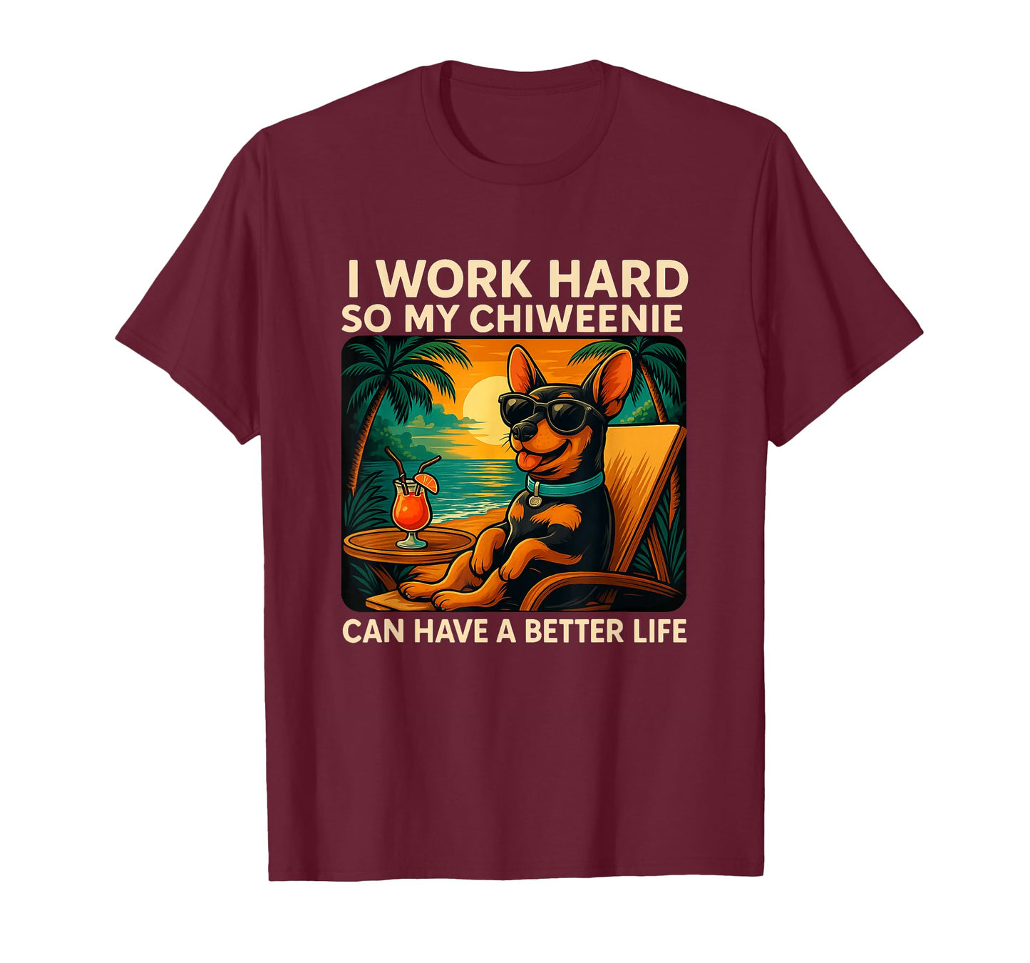 Funny Chiweenie Dog Design Chiweenie Lover T-Shirt