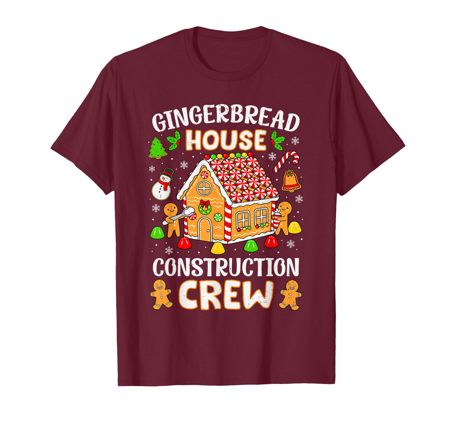 Gingerbread House Construction Crew Christmas Baking Holiday T-Shirt