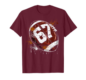 Football 67 Six Seven Alpha Slang 6 7 Meme Kids Teachers Boy T-Shirt