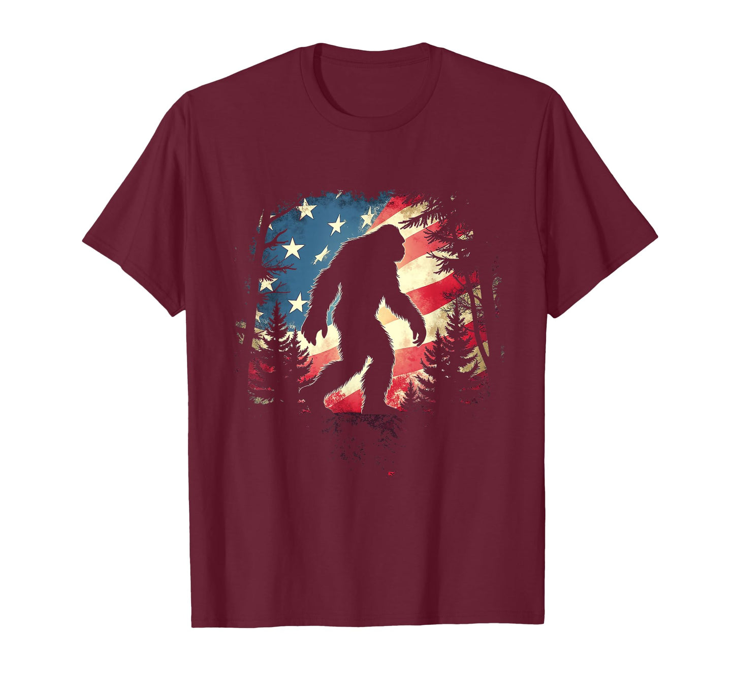 Bigfoot American Flag T-Shirt