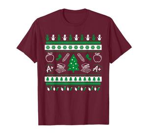 Teacher Ugly Christmas Sweater Instructor Elementary School T-Shirt