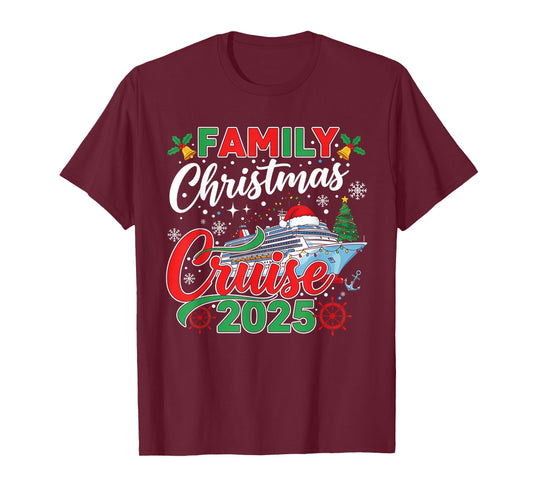 Family Christmas Cruise 2025 Matching Family Cruise Xmas T-Shirt