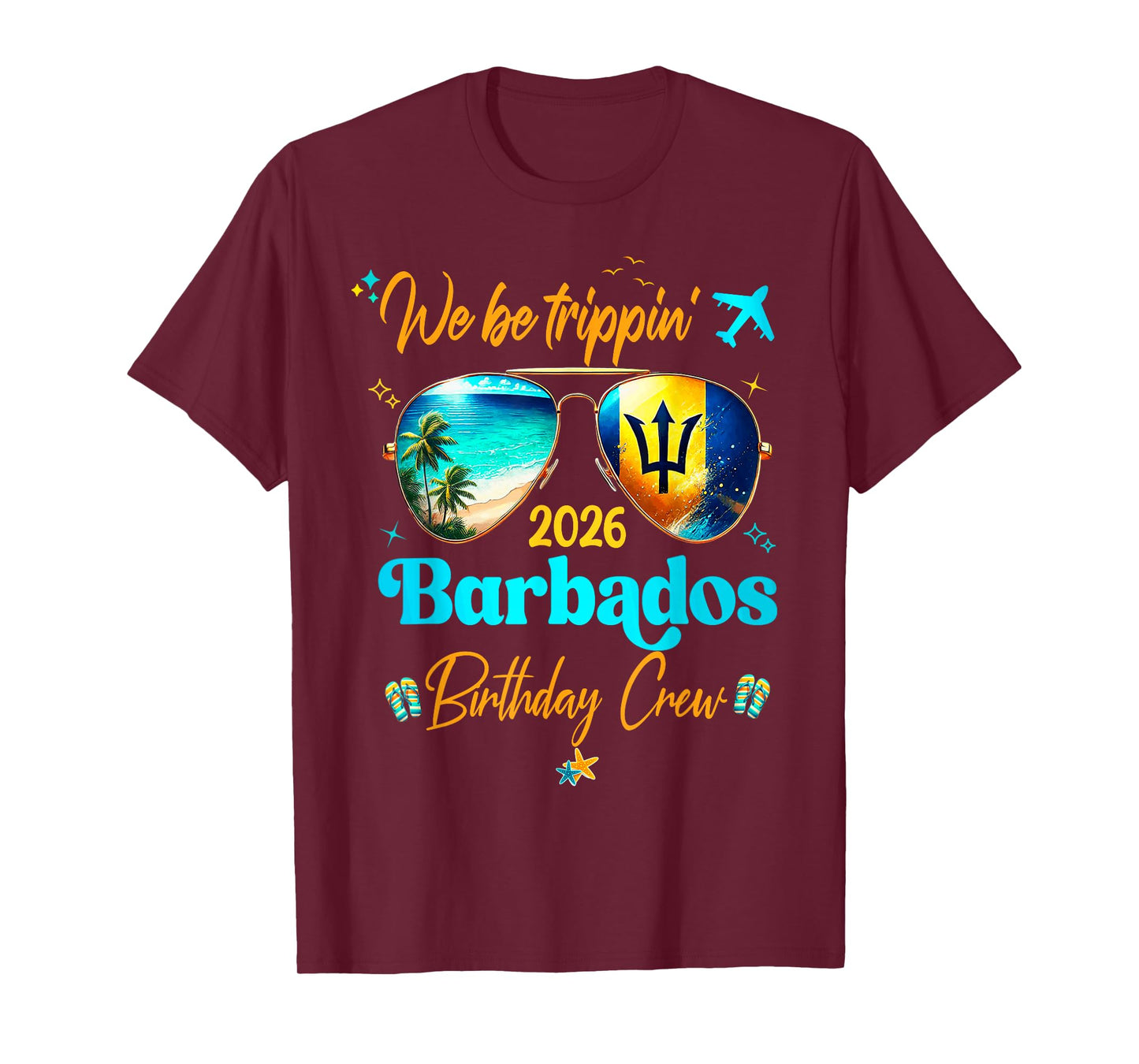 Barbados Vacation 2026 Straight Trippin' Birthday Cruise T-Shirt