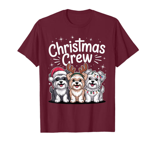 Christmas Crew Xmas Puppy Dog Breed Funny Christmas Morkie T-Shirt