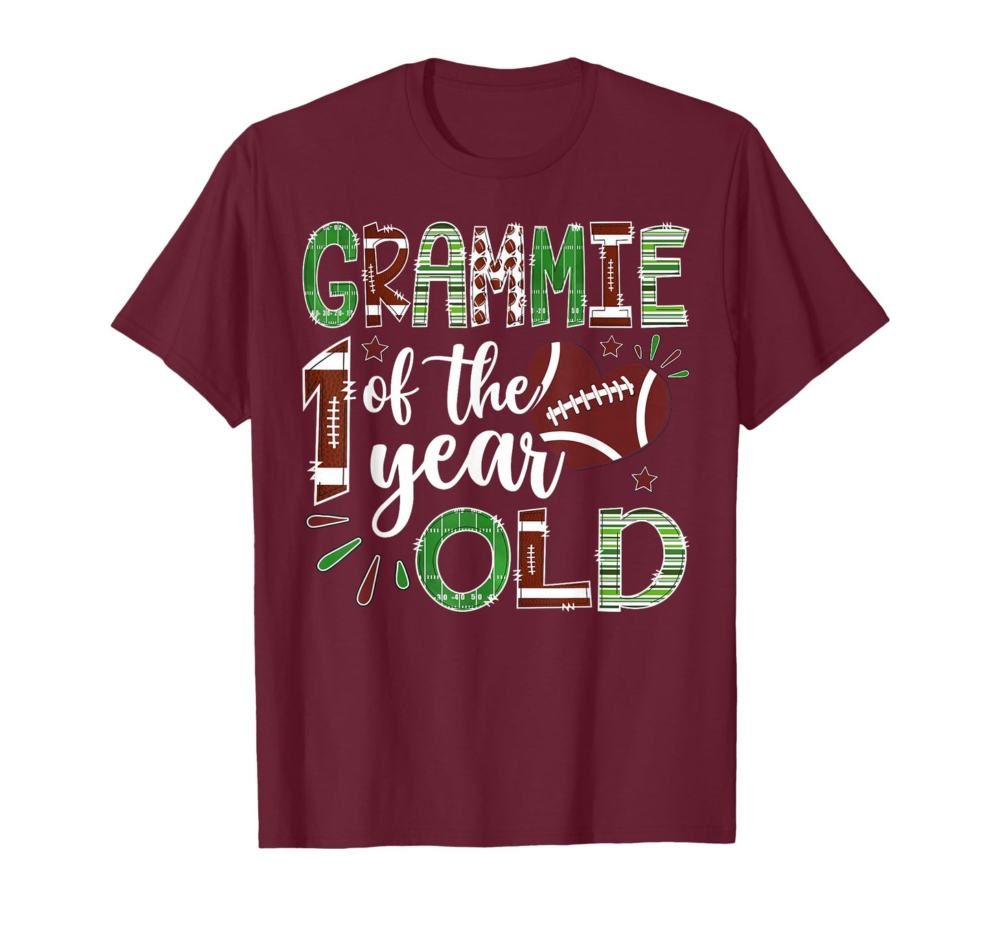 Grammie of The 1 Year Old Football First Birthday Boy T-Shirt