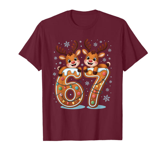 Christmas 67 Funny Xmas Six Seven Ugly Sweater 6-7 T-Shirt
