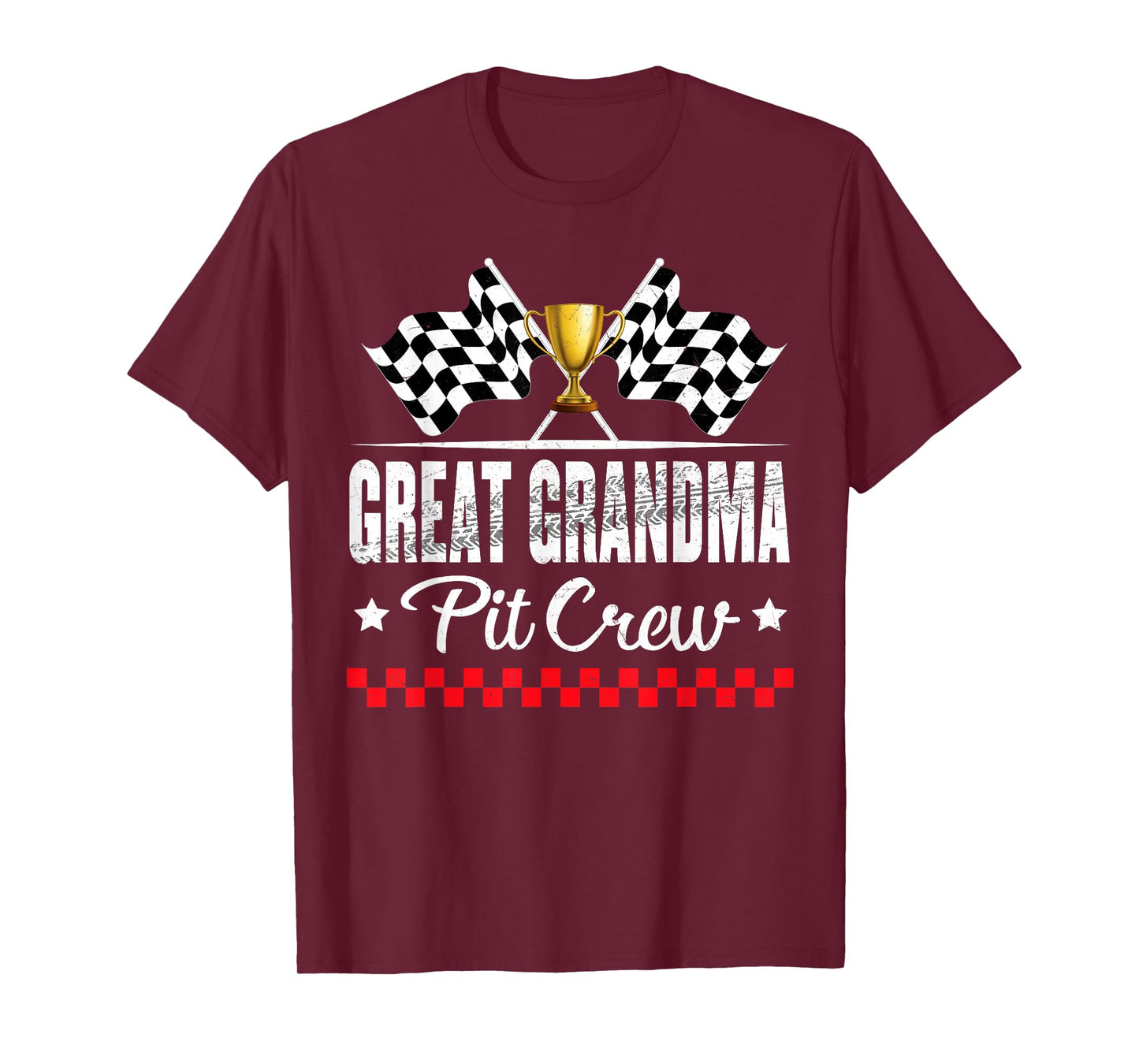 Great Grandma Pit Crew Race Car Racing Birthday Party T-Shirt