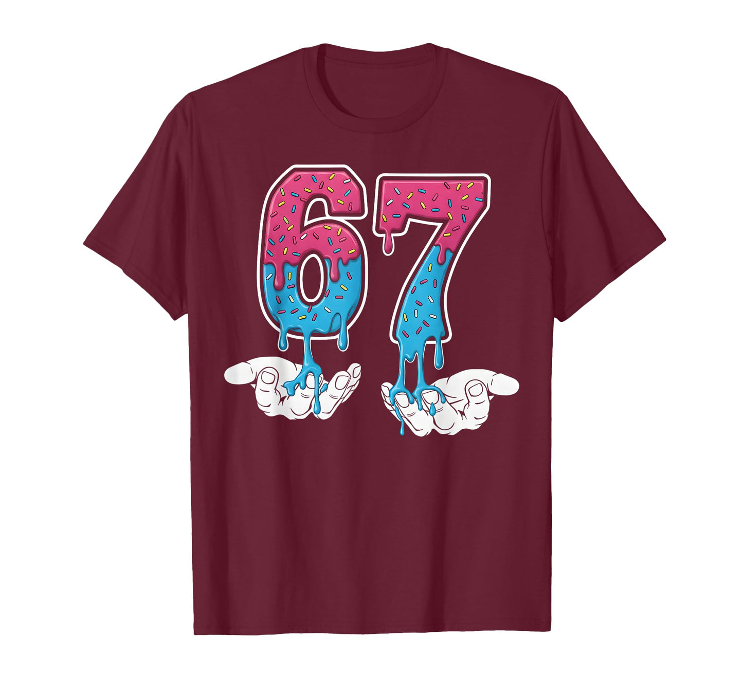 67 Ice Cream Drip Six Seven Baseball Drip 67 Funny Boys Meme T-Shirt