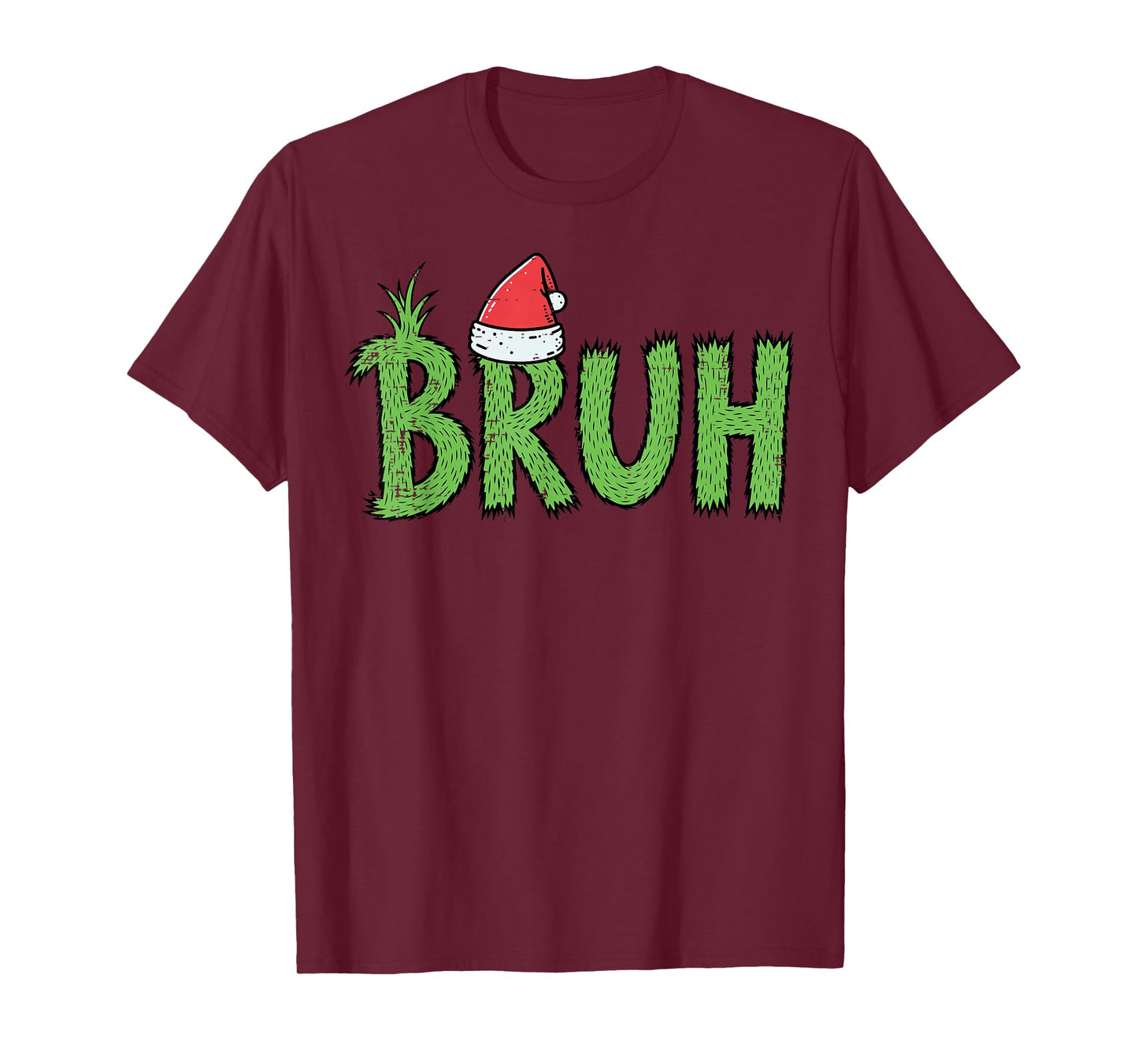 Christmas Bruh Santa Hat Funny Xmas Meme Humor Men Women Kid T-Shirt