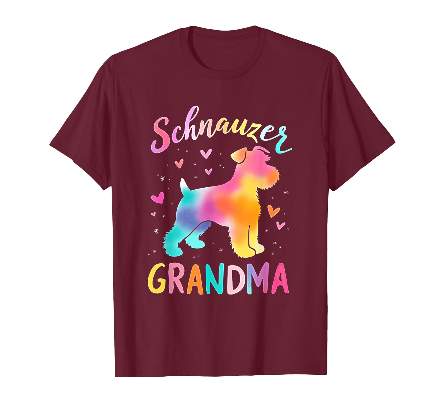 Mini Schnauzer Grandma Colorful Schnauzer Lovers T-Shirt
