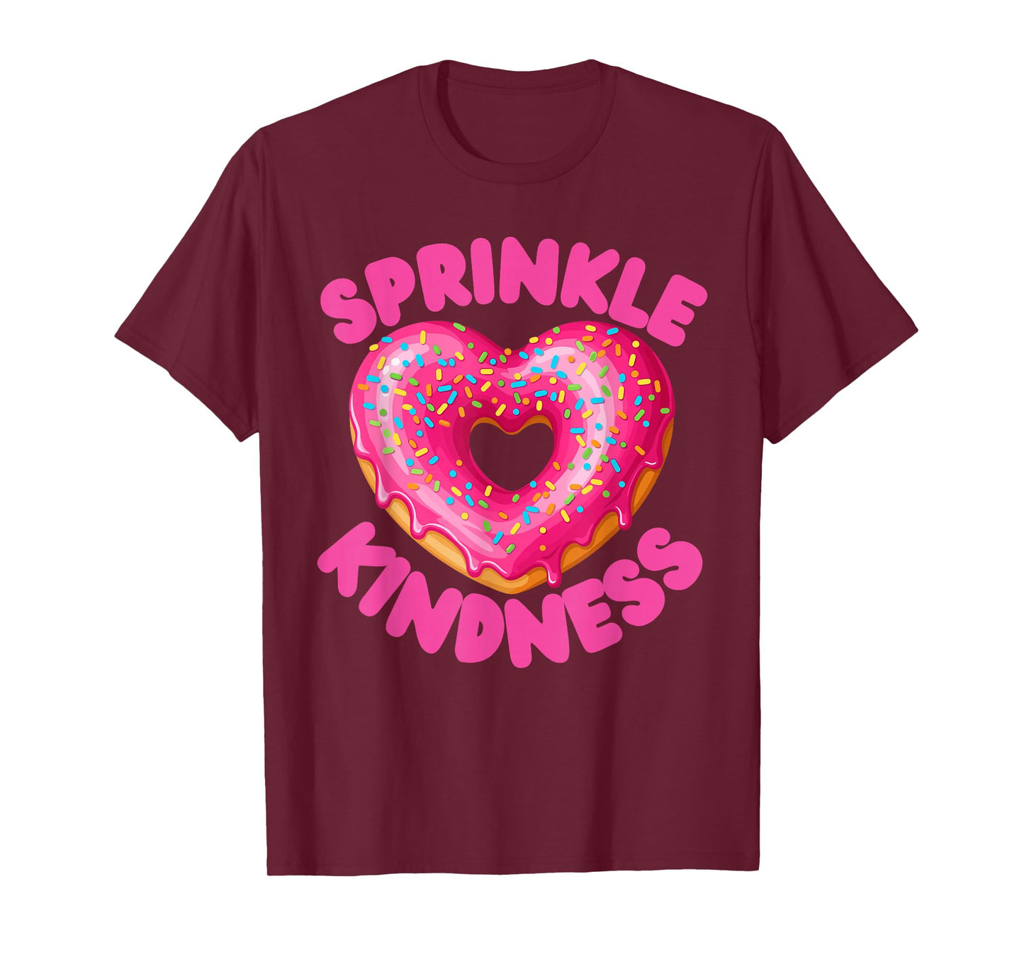 Sprinkle Kindness Heart Doughnut Boy Girl Food Donut Squad T-Shirt