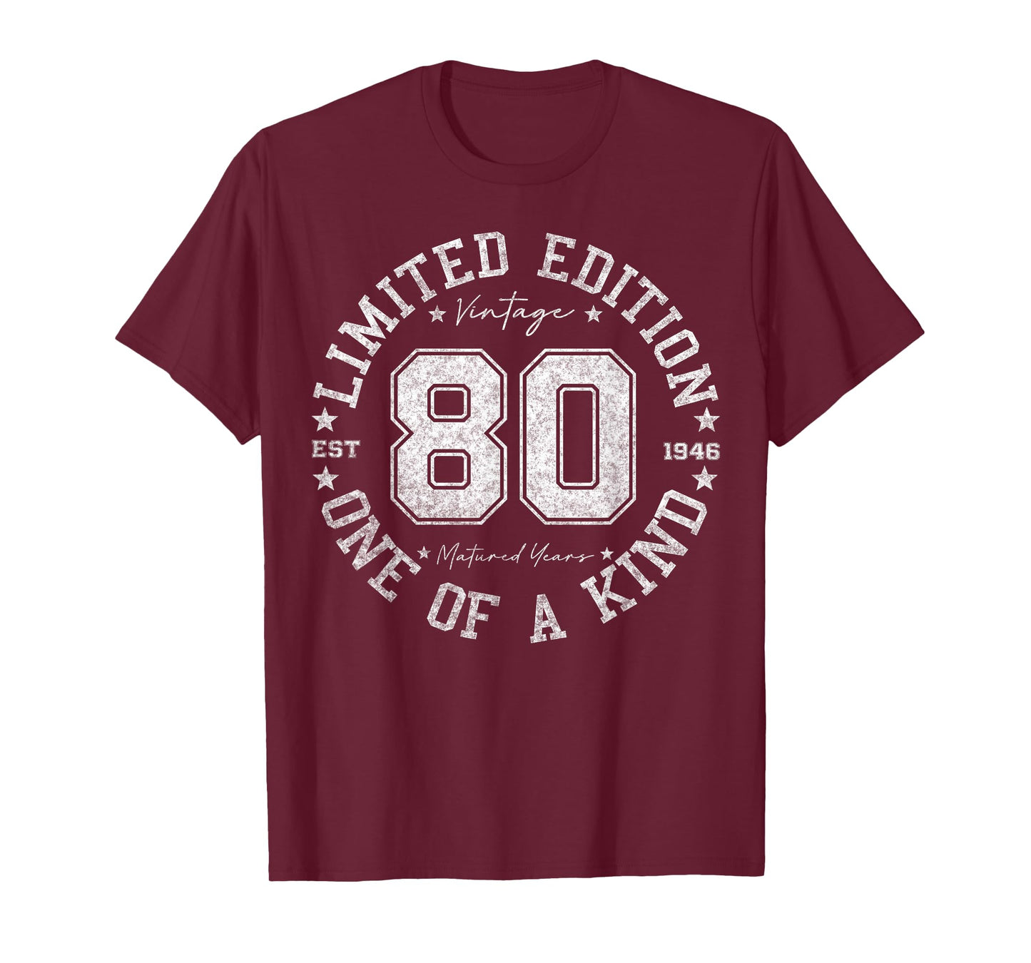 80 Year Old Gifts Vintage 1946 Limited Edition 80th Birthday T-Shirt