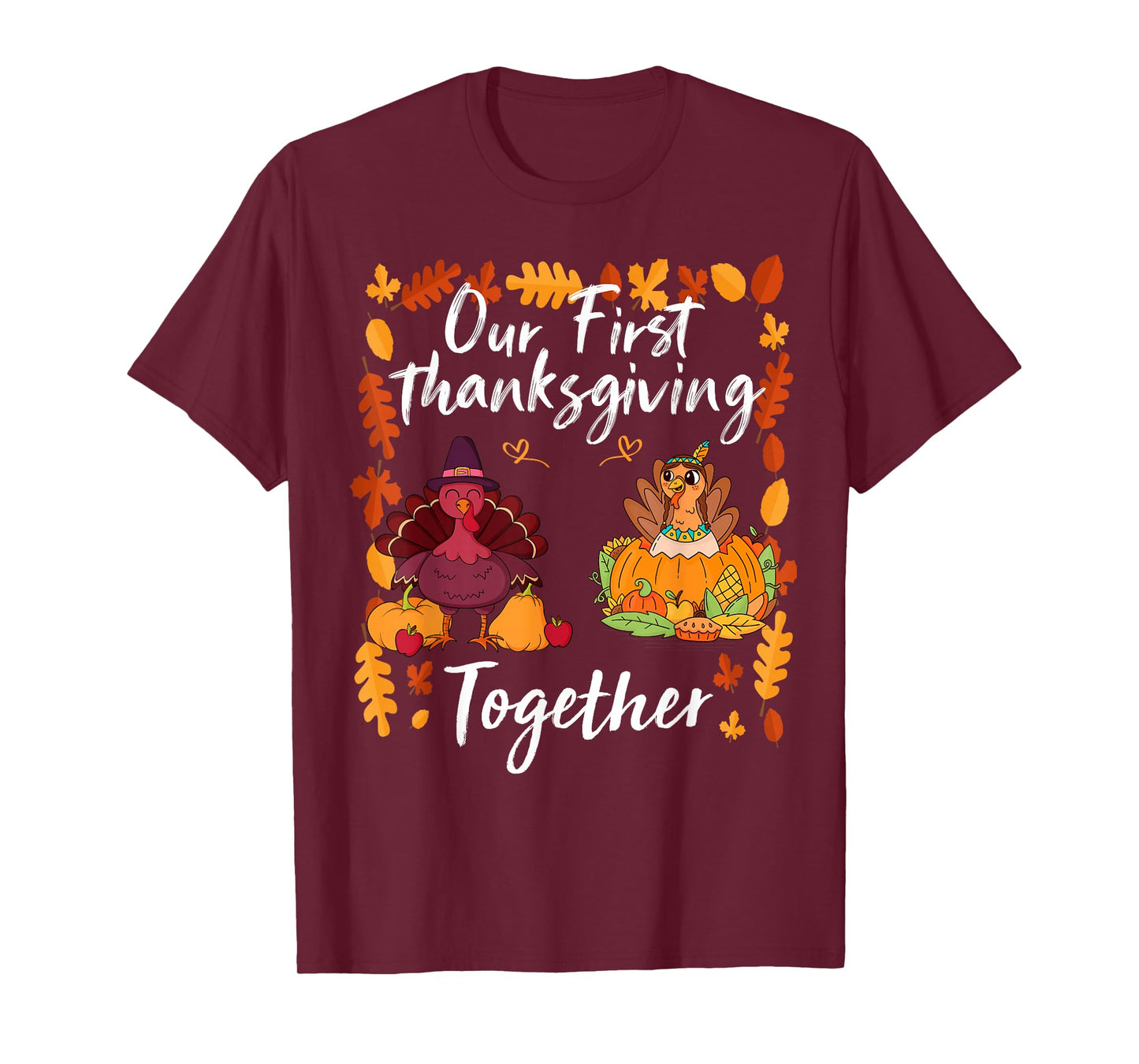 Our First Thanksgiving Together Matching Couple T-Shirt