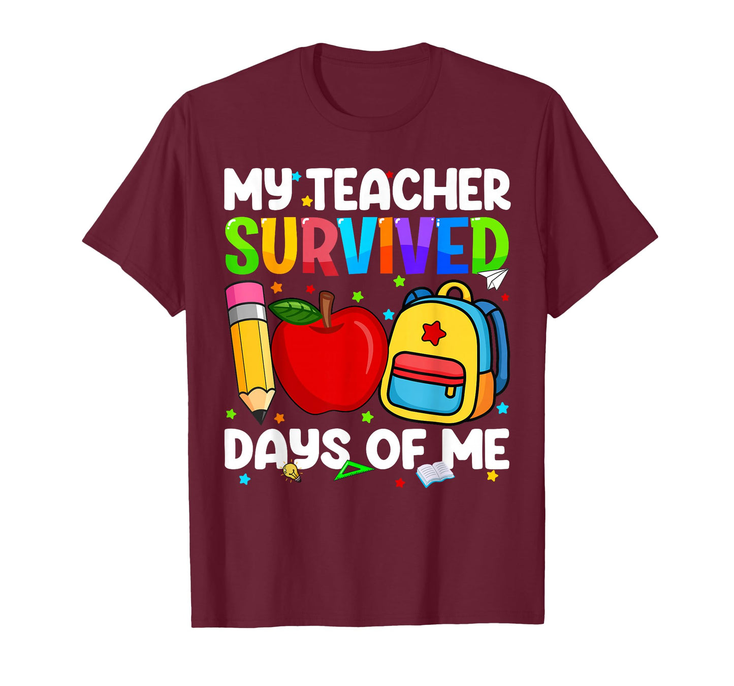 My Teacher Survived 100 Day of Me 100th Day Kid Boy Girl T-Shirt