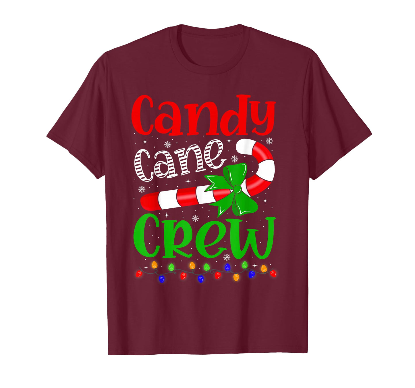 Candy Cane Crew Christmas Family Matching Funny Xmas Pajamas T-Shirt