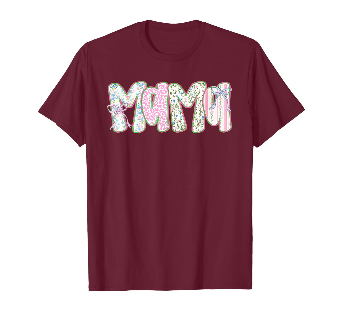 Mama Floral Coquette Bow Mother's Day Cute Women Mom T-Shirt