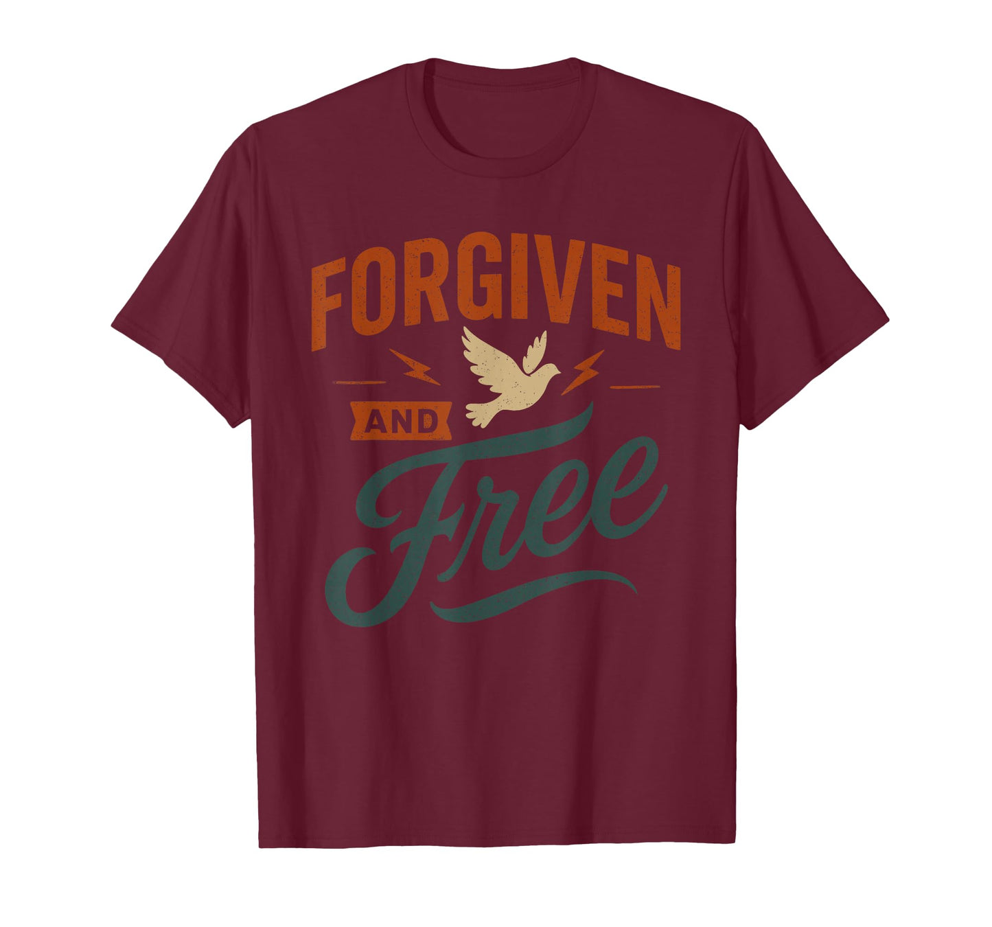 Forgiven and Free - Vintage Quote Christian Faith T-Shirt