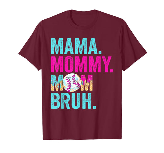 Mama Mommy Mom Bruh Baseball Drip Ice Cream Mother's Day T-Shirt