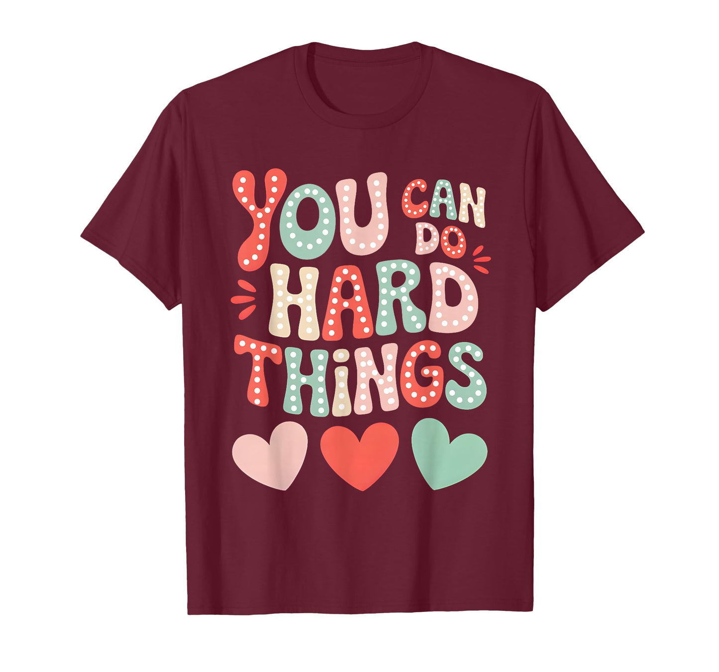 Groovy You Can Do Hard Things Test Day Teacher Women Kids T-Shirt