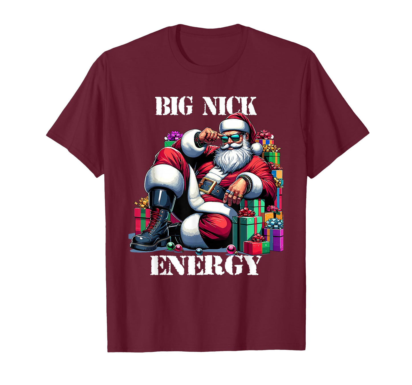 Fun Big Nick Energy Funny Santa Claus Christmas Xmas Cool T-Shirt
